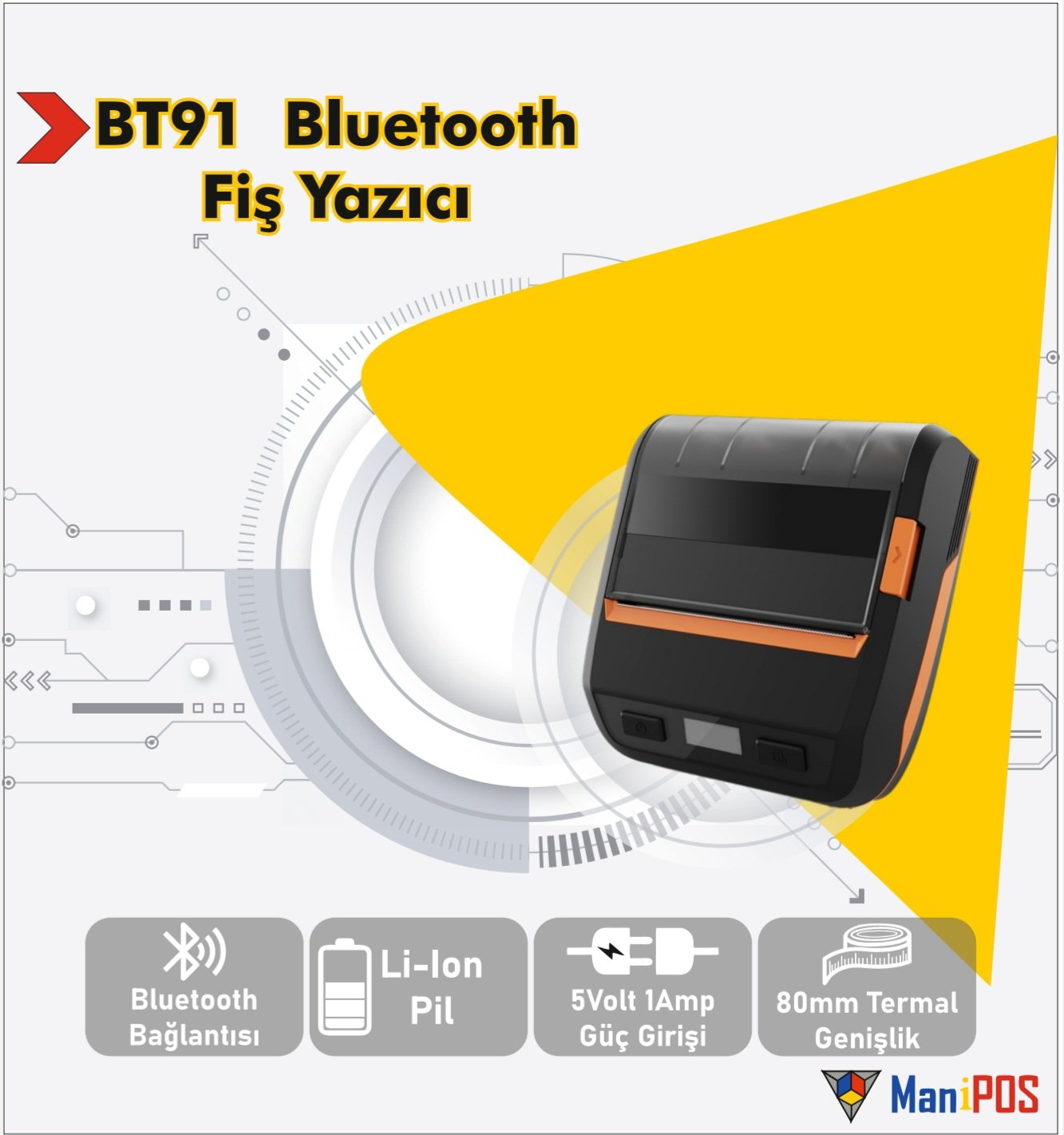 BT91 BLUTUT YAZICI 80MM